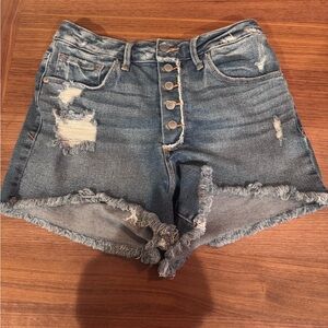 Good American High-Rise Distressed denim Women Shorts - size 8/29